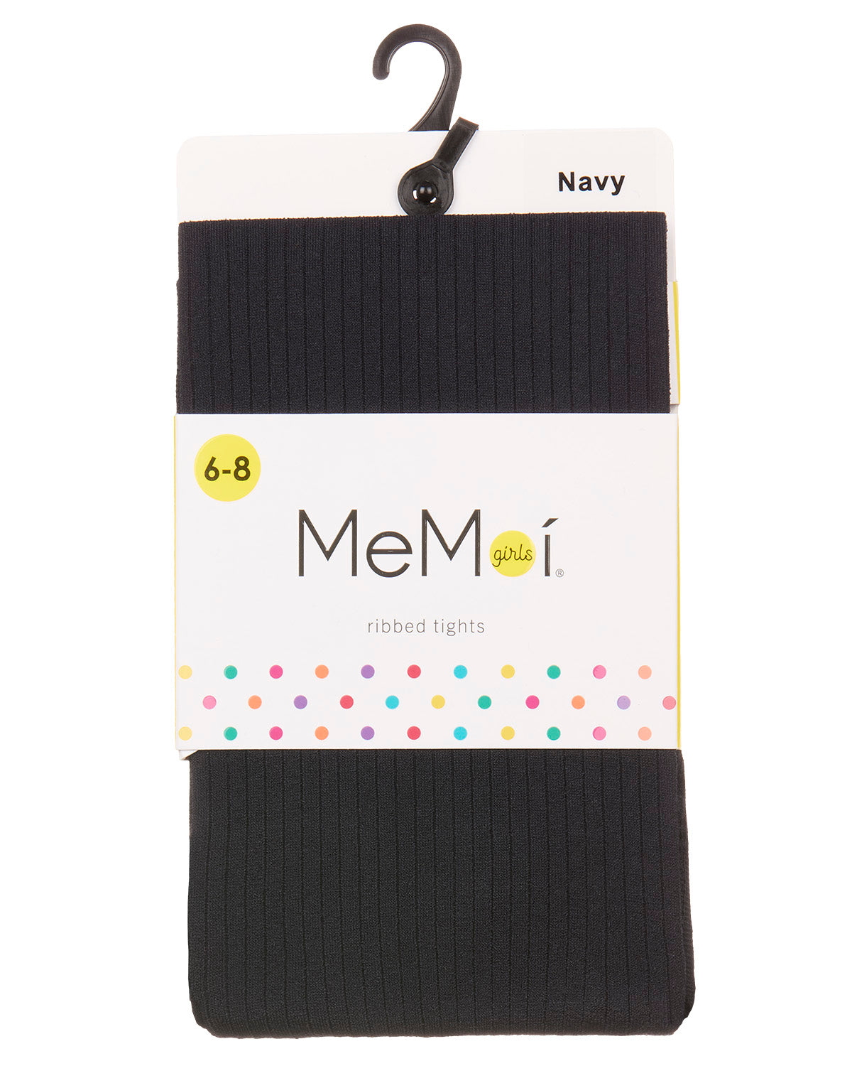 Girls' Opaque Fine Ribbed Nylon Tights : Color: Black