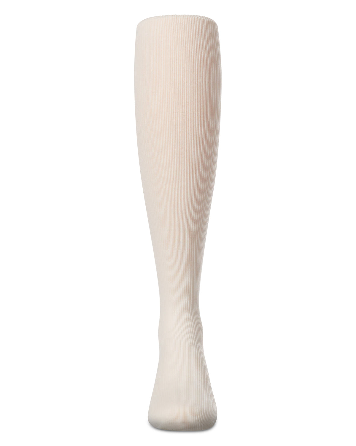 Girls' Elegant Ribbed Nylon Tights : Color: Winter White