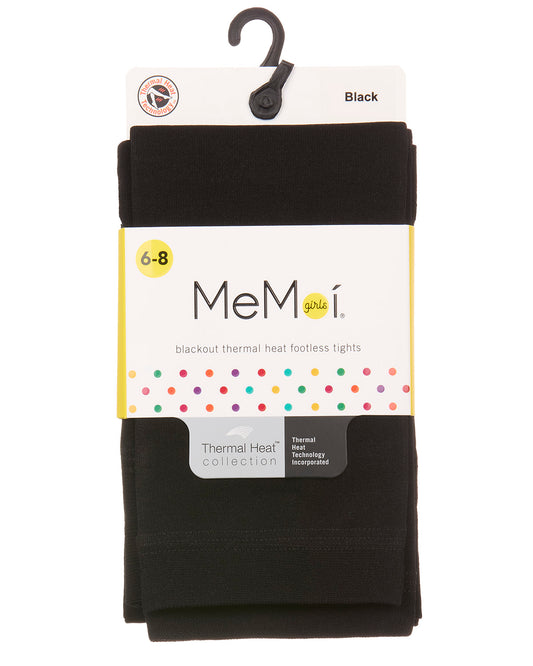 Blackout Thermal Heat Footless Girls Tights : Color: Black