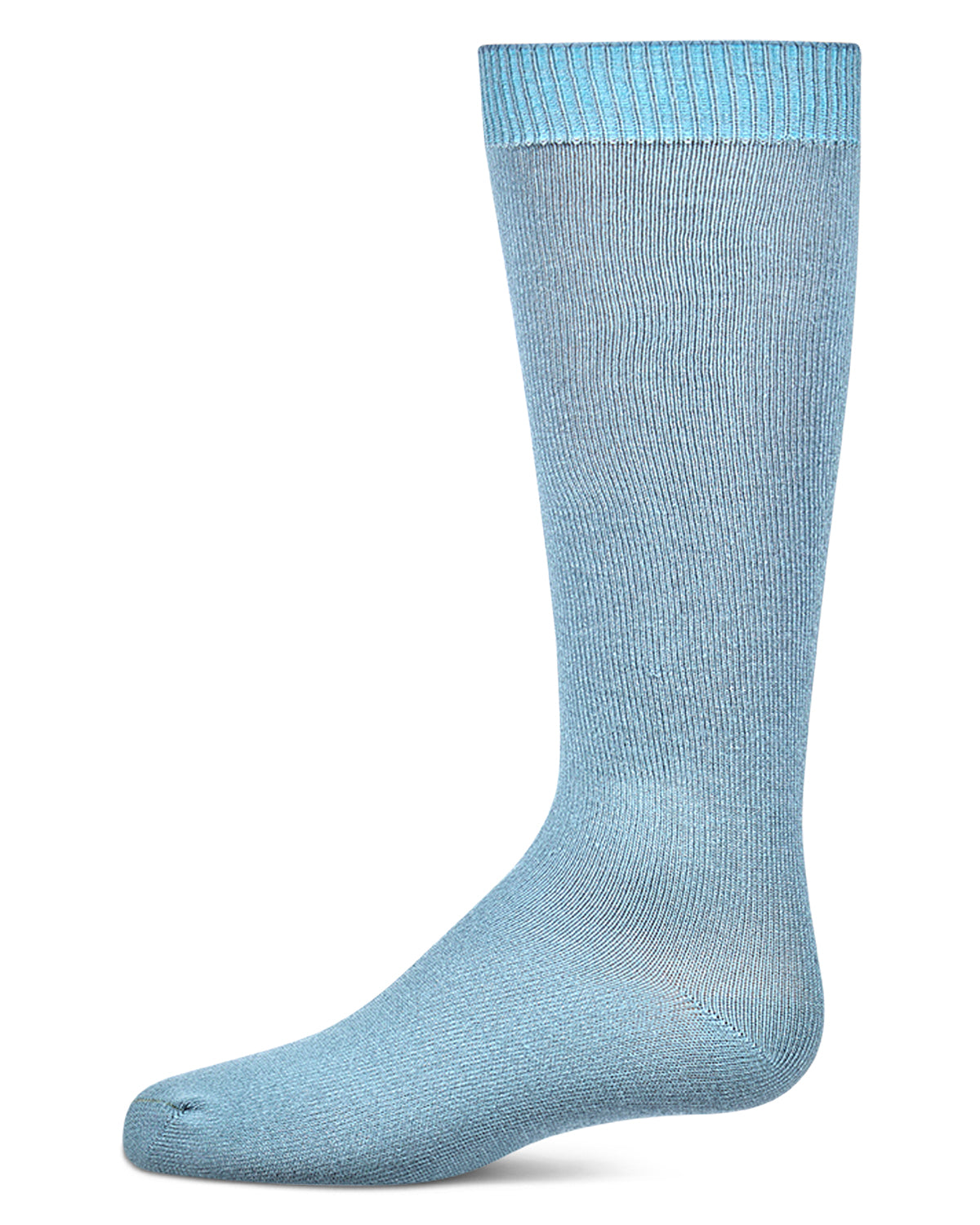 Kids Soft Ribbed Rayon-Blend Knee High Sock, Multiple Solid Colors