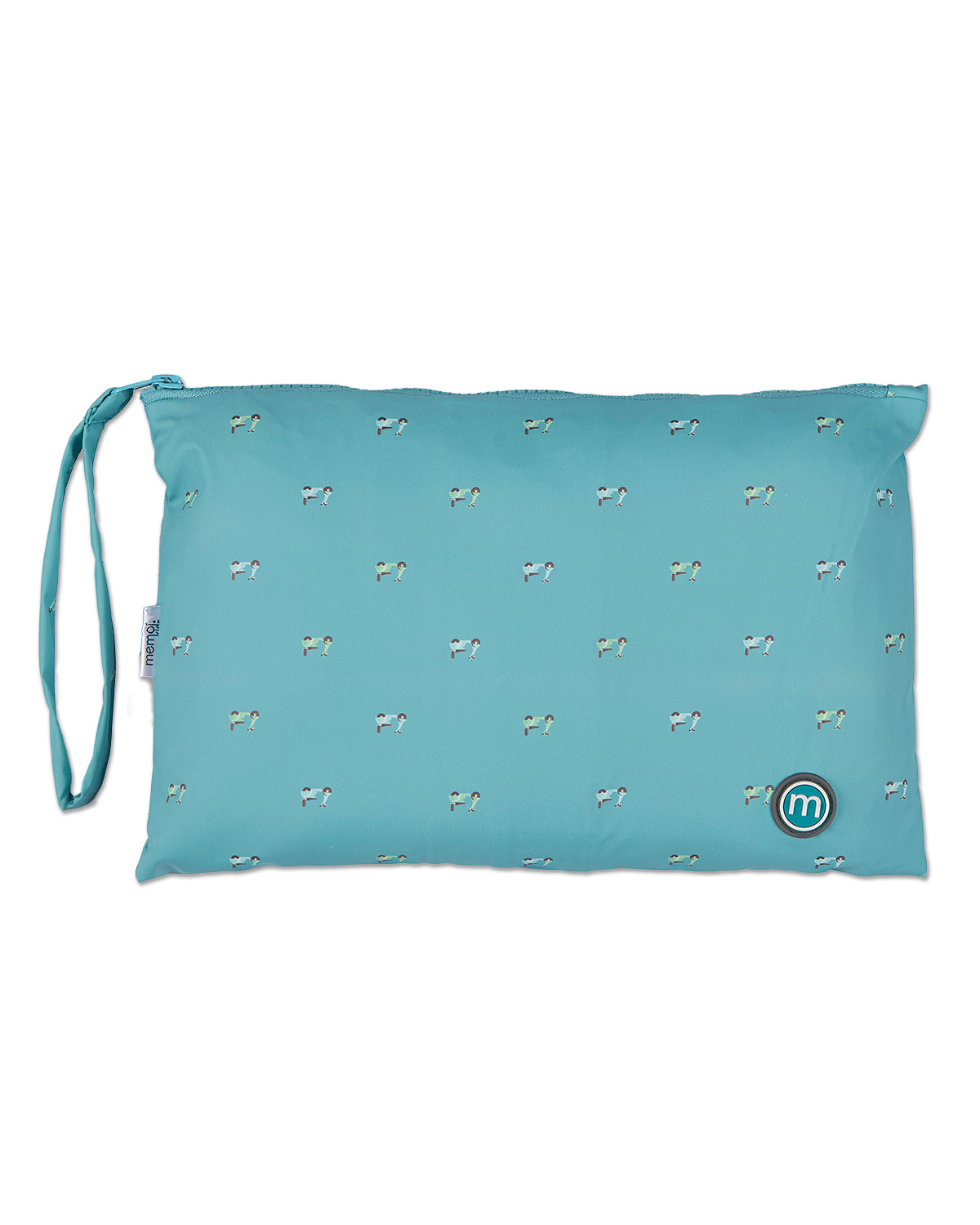 Boys "On The Move" Lined Raincoat with Attached Self-Storage Pouch : Color: Teal