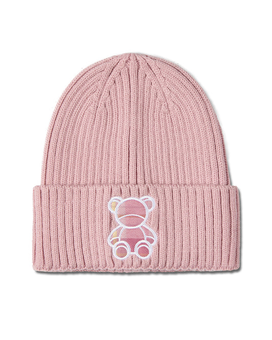 Plaid Bear Beanie : Color: Mauvelous