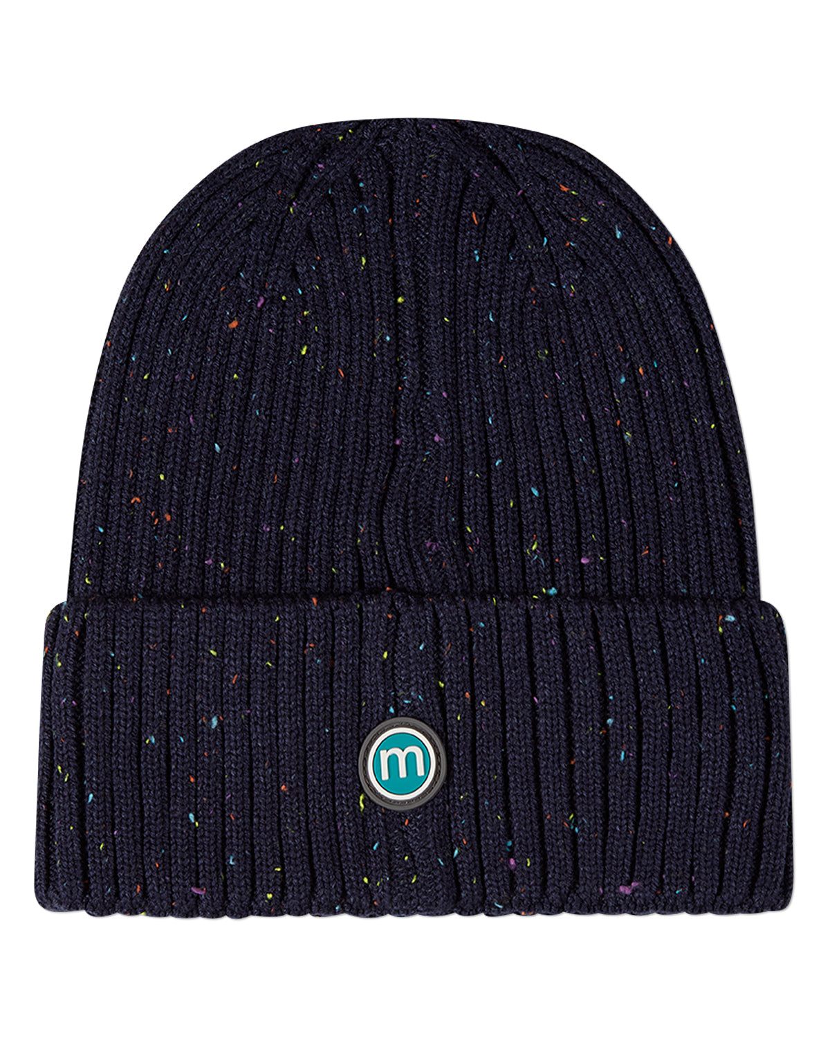 Girls Confetti Knit Rayon-Blend Chunky-Ribbed Cuffed Beanie
