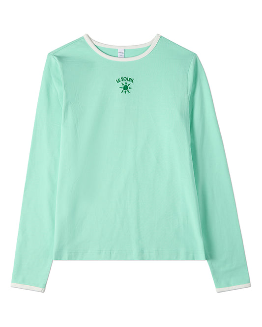 Girls "Le Soleil" Cotton-Rich Embroidered Long-Sleeve T-Shirt