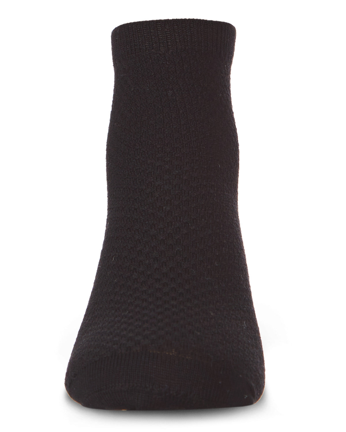 Girls' Pique Stitch Anklet Socks : Color: Black