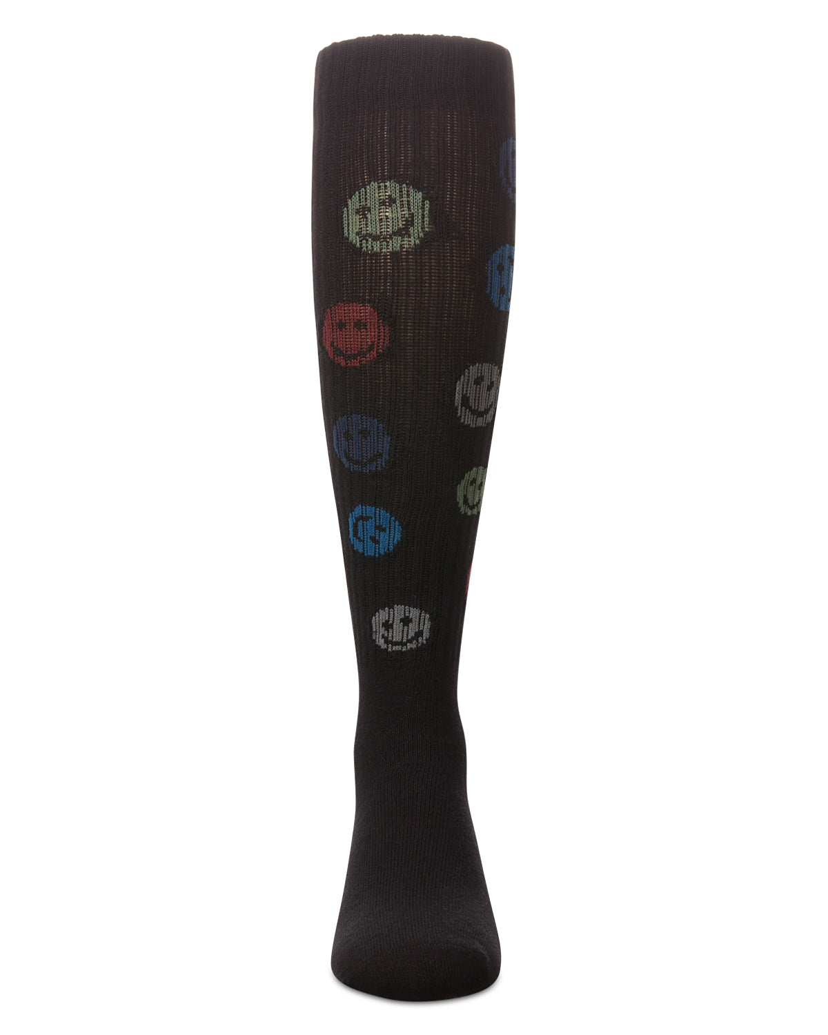 Girls' All Over Smile Knee High Socks : Color: Black