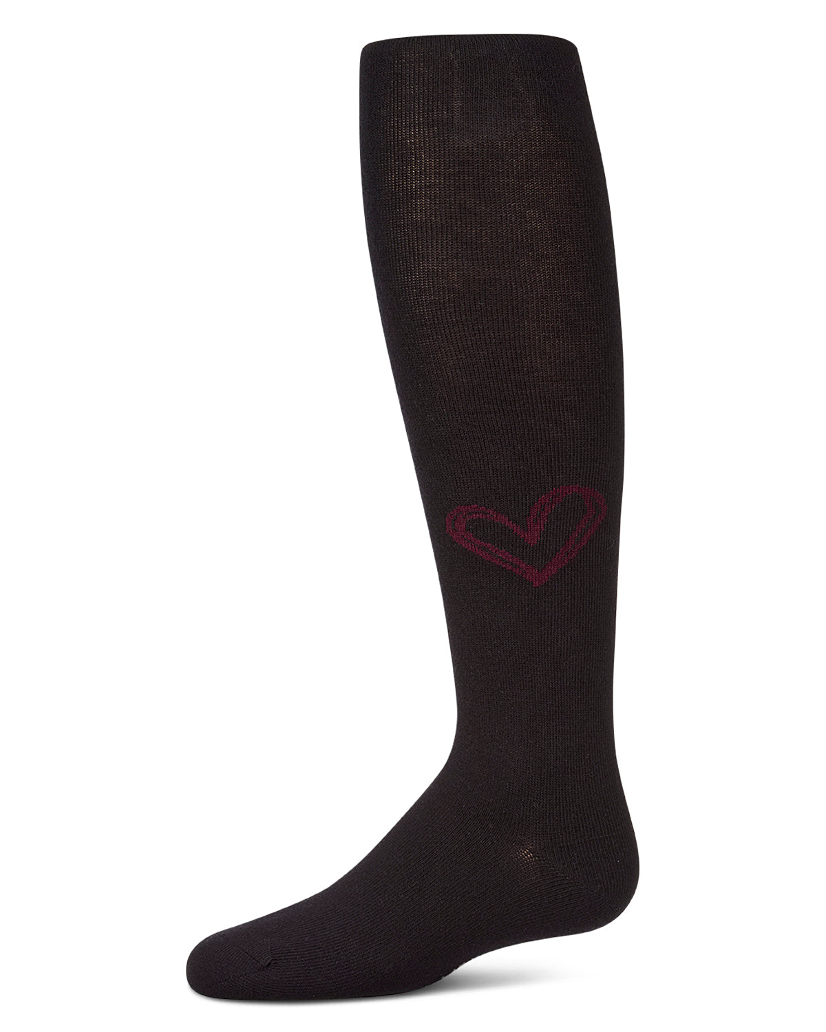 Girls "Heart Pop" Cotton-Rich Fine-Gauge Micro-Rib Sweater Tights