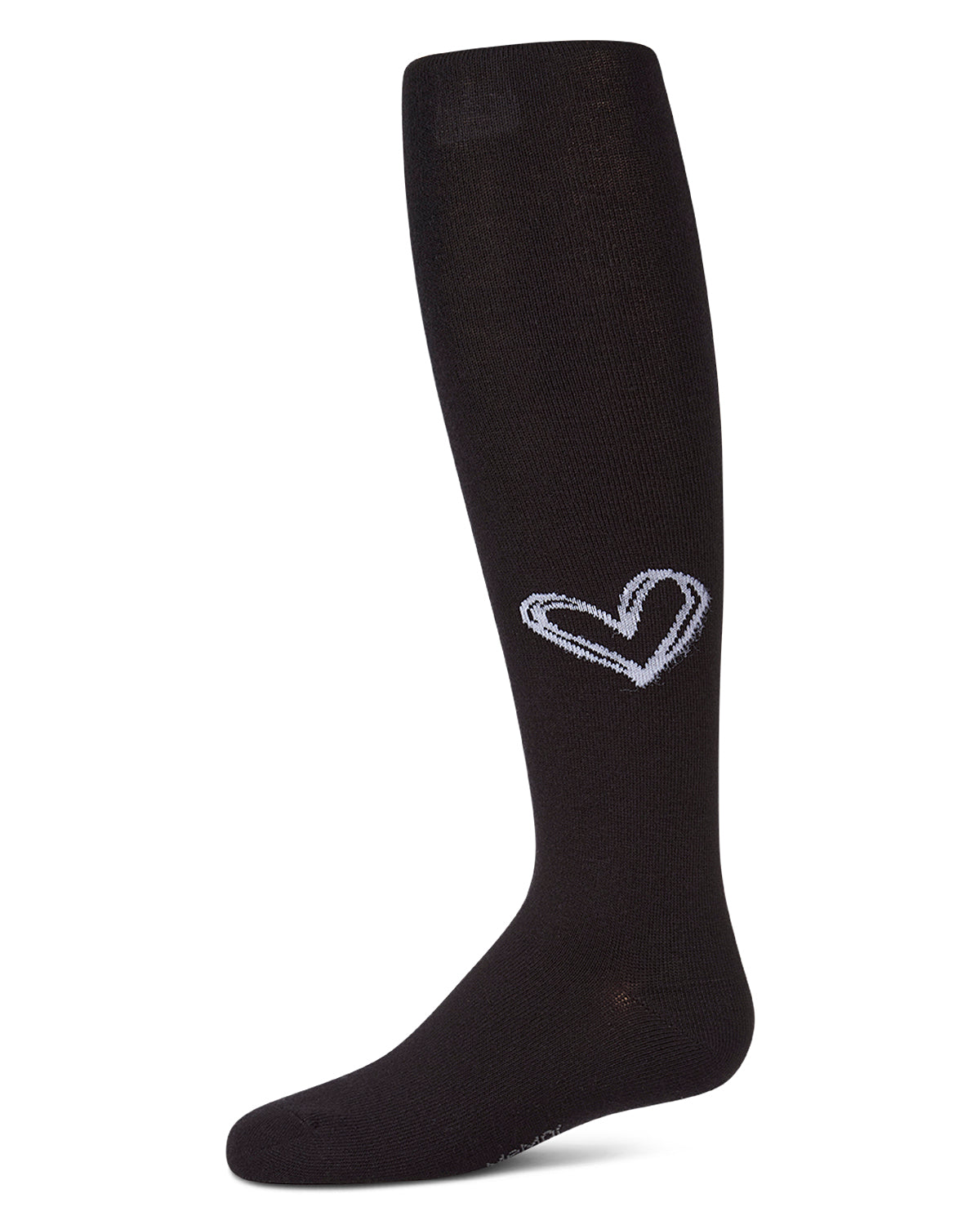 Girls "Heart Pop" Cotton-Rich Fine-Gauge Micro-Rib Sweater Tights
