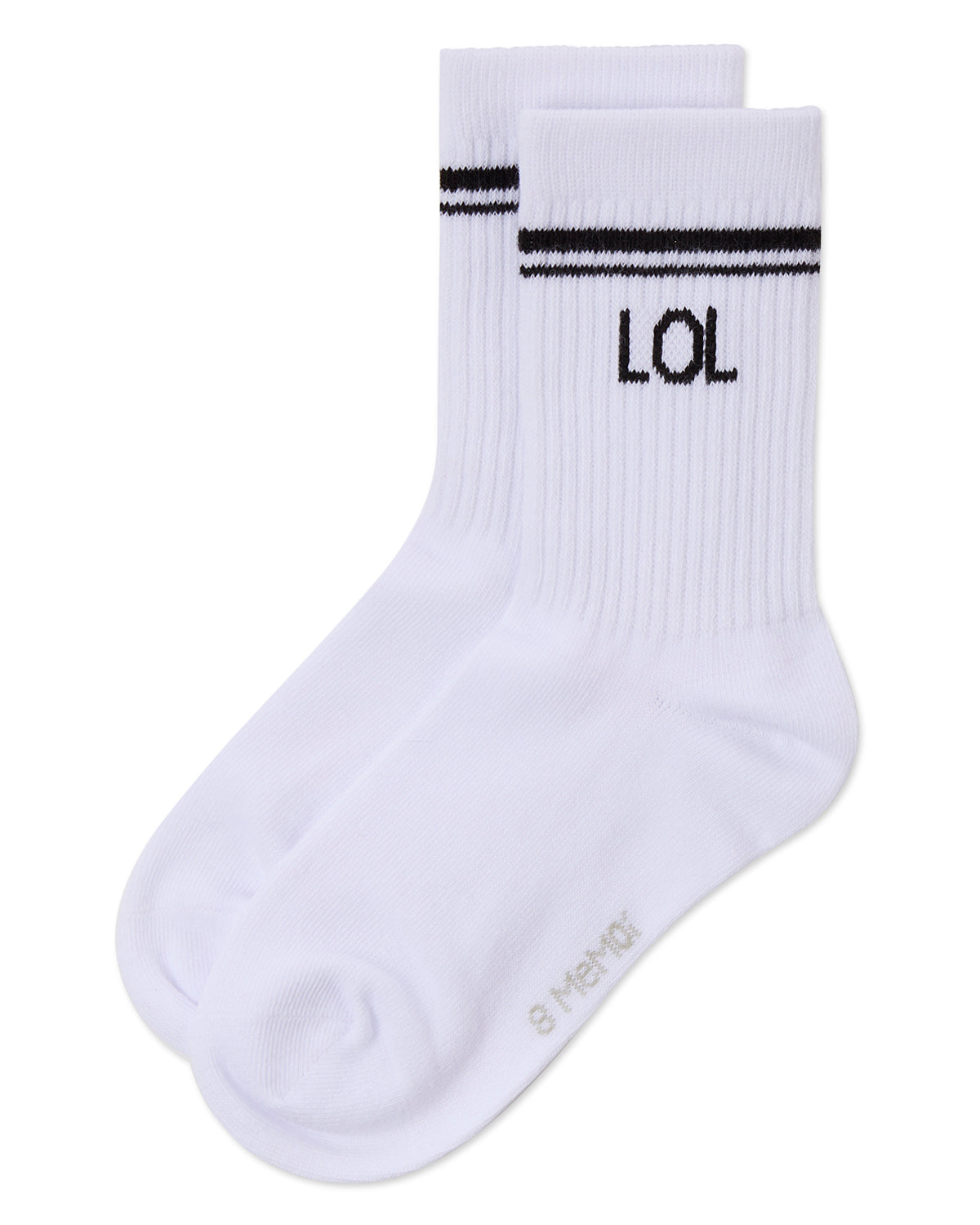 Girl's LOL Athletic Crew Socks : Color: Black