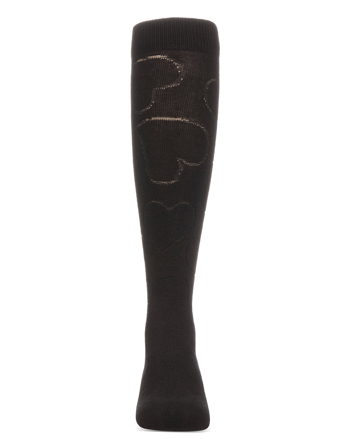 Girls Stretch Cotton Multi Heart Design Knee Sock