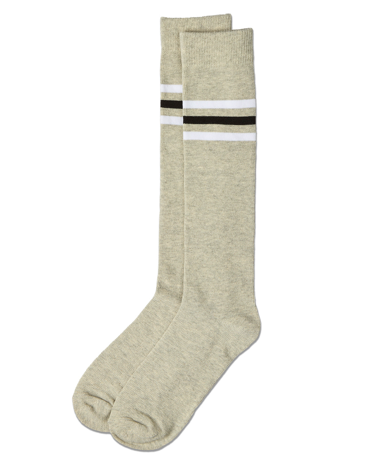 Girls Triple-Stripe Cotton-Rich Fine-Gauge Varsity Knee High Sock