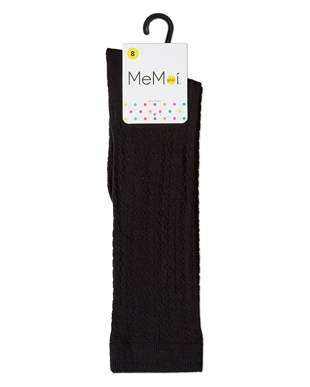 Girls Diamond-Patterned Rayon Blend Knee Sock