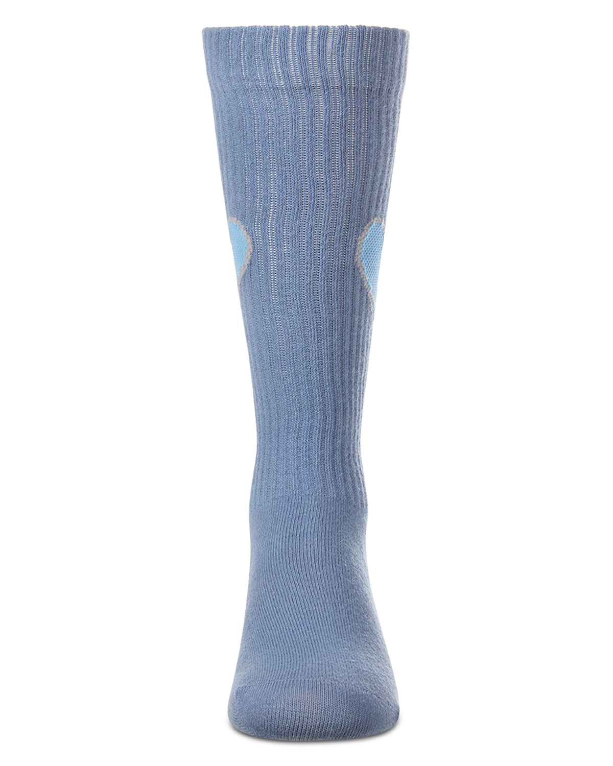 Girls "Filled Heart" Ribbed Cotton-Rich Novelty Knee High Sock
