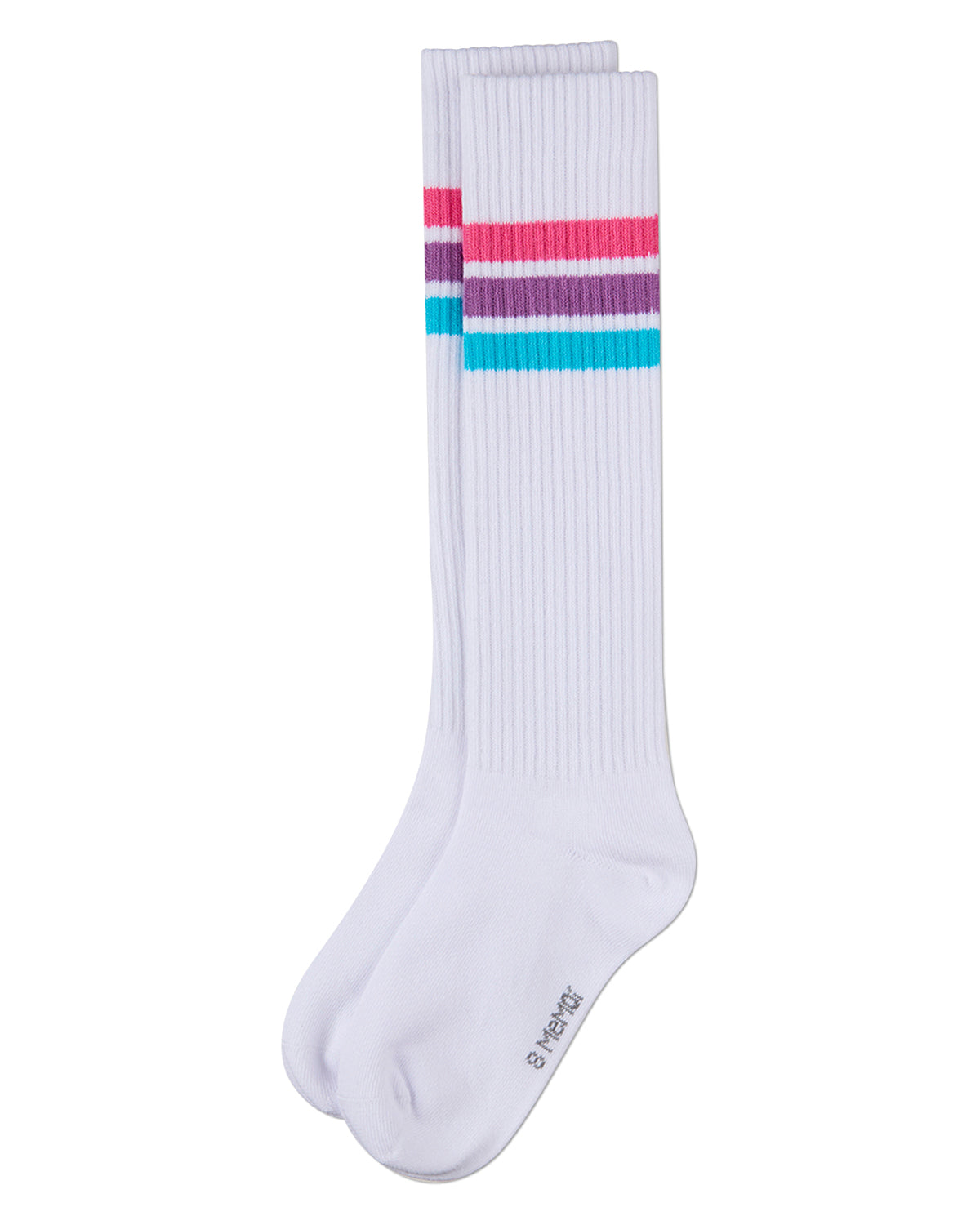 Girls Multi-Stripe Ribbed Cotton-Rich Varsity Knee High Sock