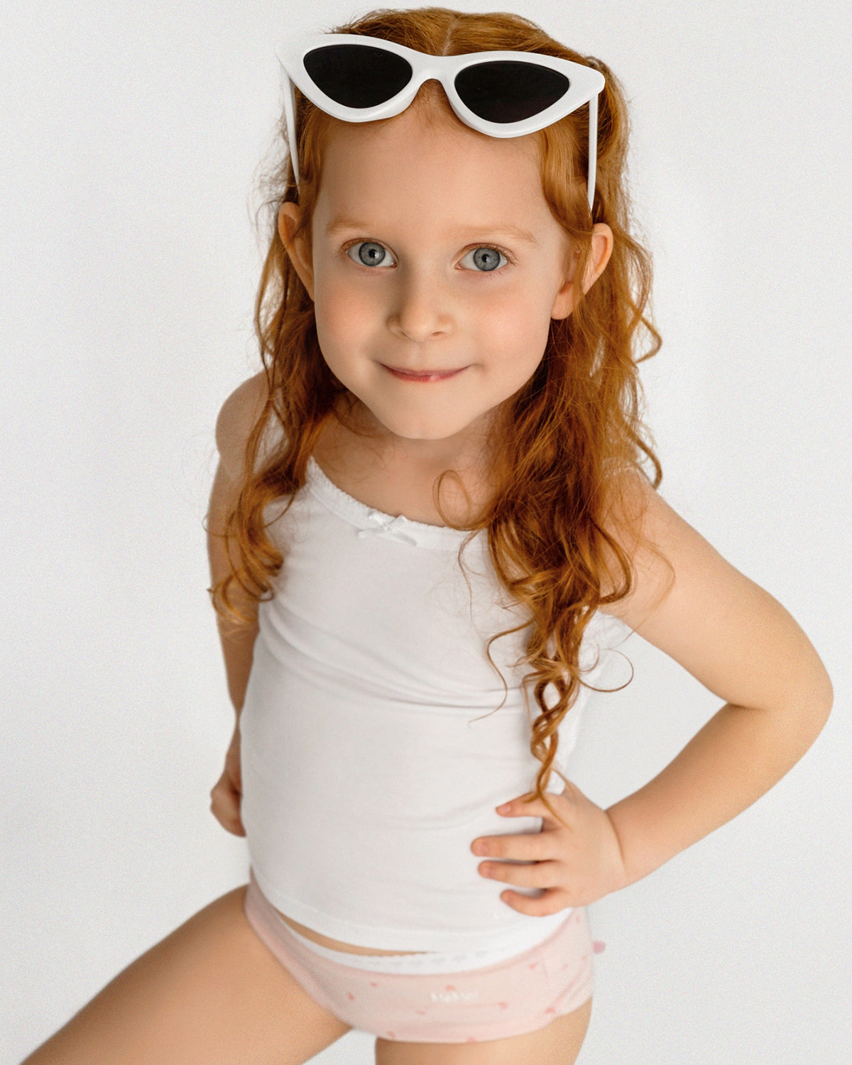 3-Pack Cotton Blend Lightweight Girl’s Camisoles : Color: White