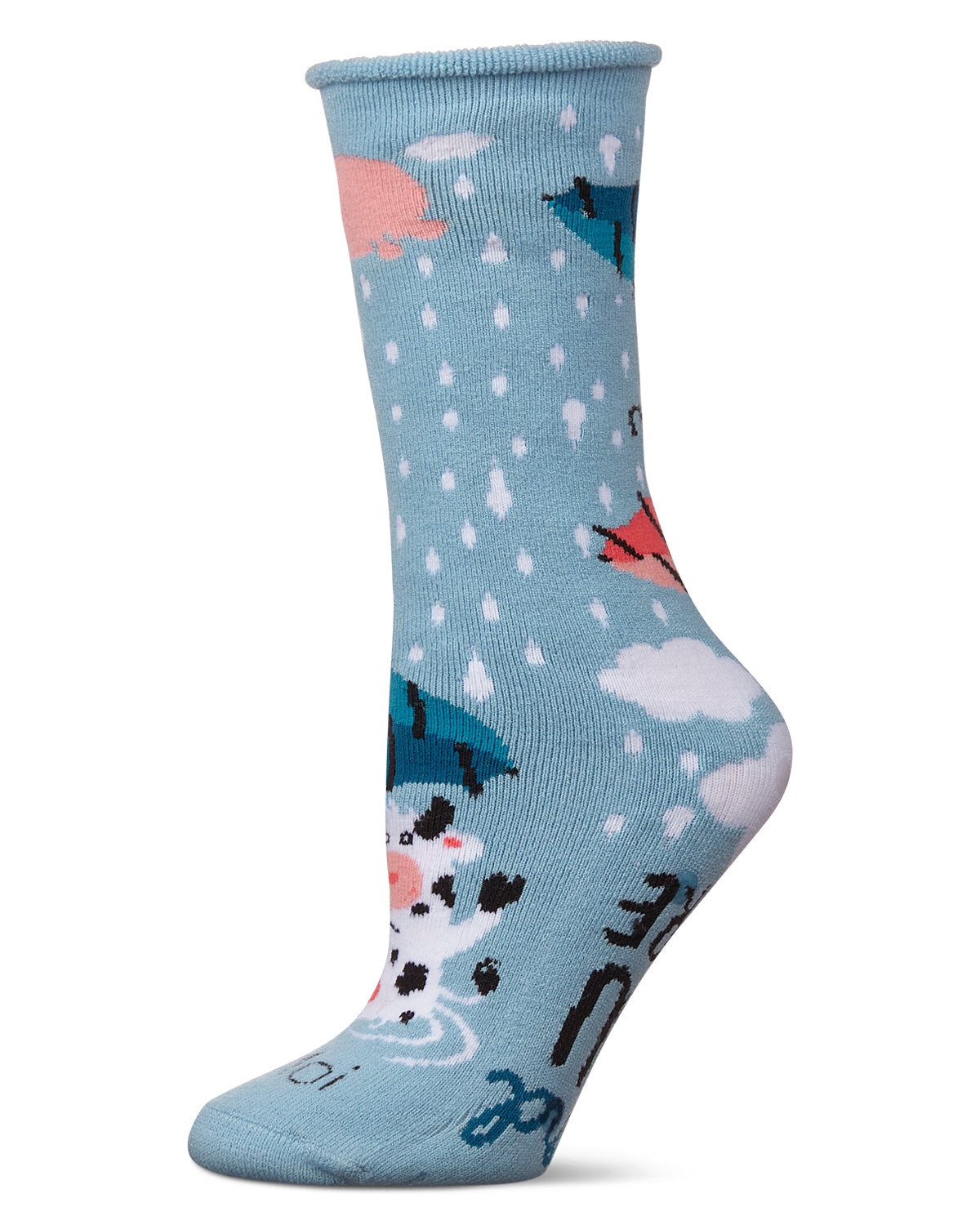 Udder The Weather Greeting Card Socks : Color: Sky Blue