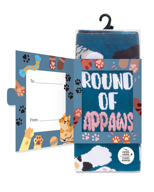 Round Of Appaws Greeting Card Crew Socks