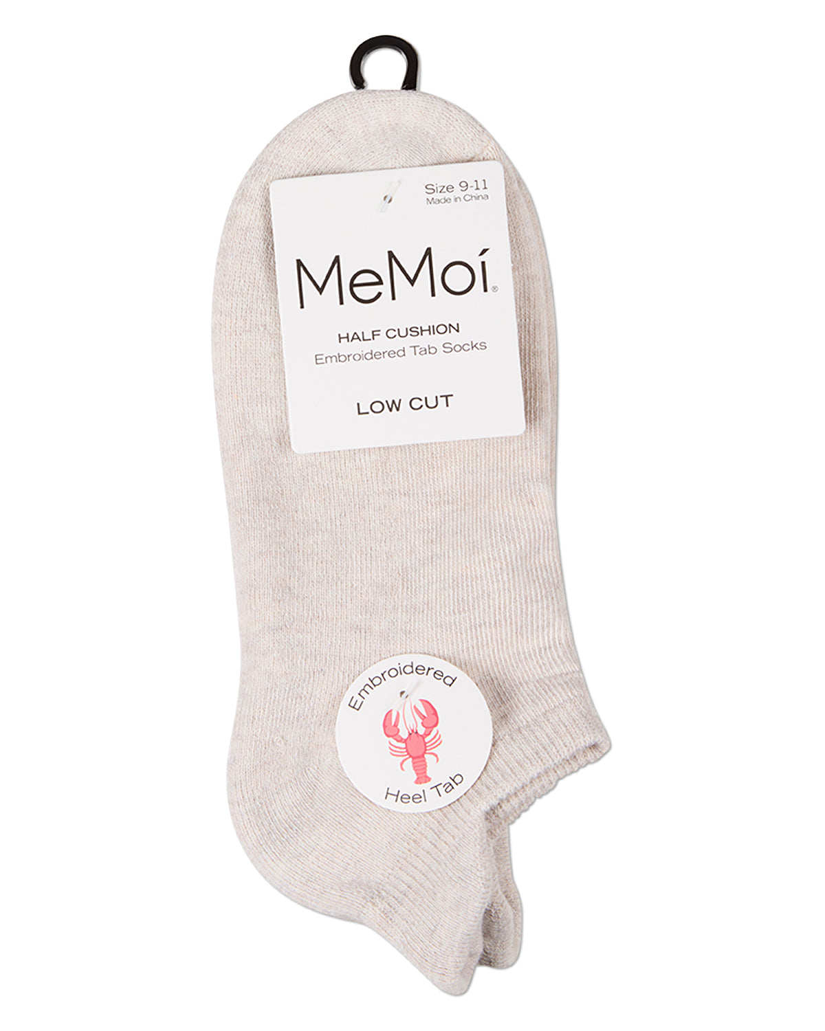 Women's Lobster-Embroidered Half-Cushioned Low-Cut Sock