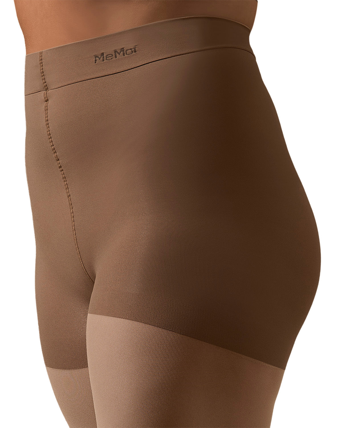 Microfiber Opaque Plus Size Curvy Control Top Tights