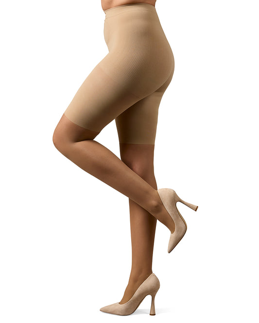 Half & Half Matte Barely There Micro Pantyhose : Color: Nude