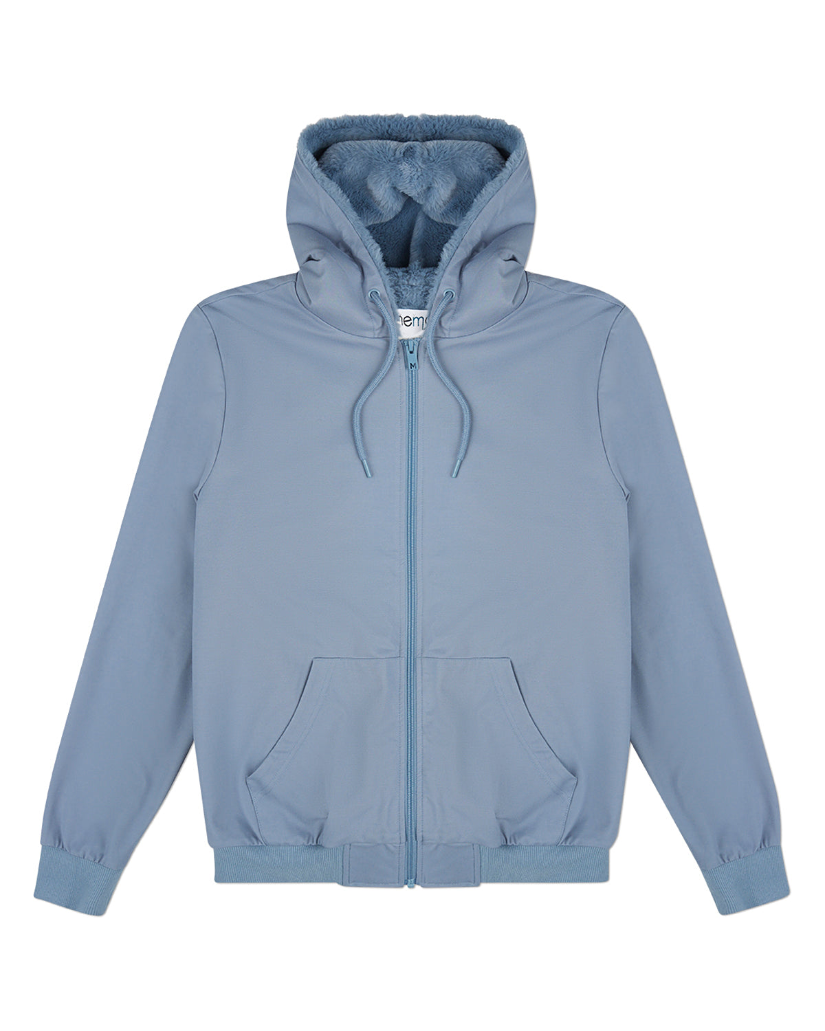 Men's Zip-Up Rayon Blend Hoodie with Faux Fur Lining - Introductory Special