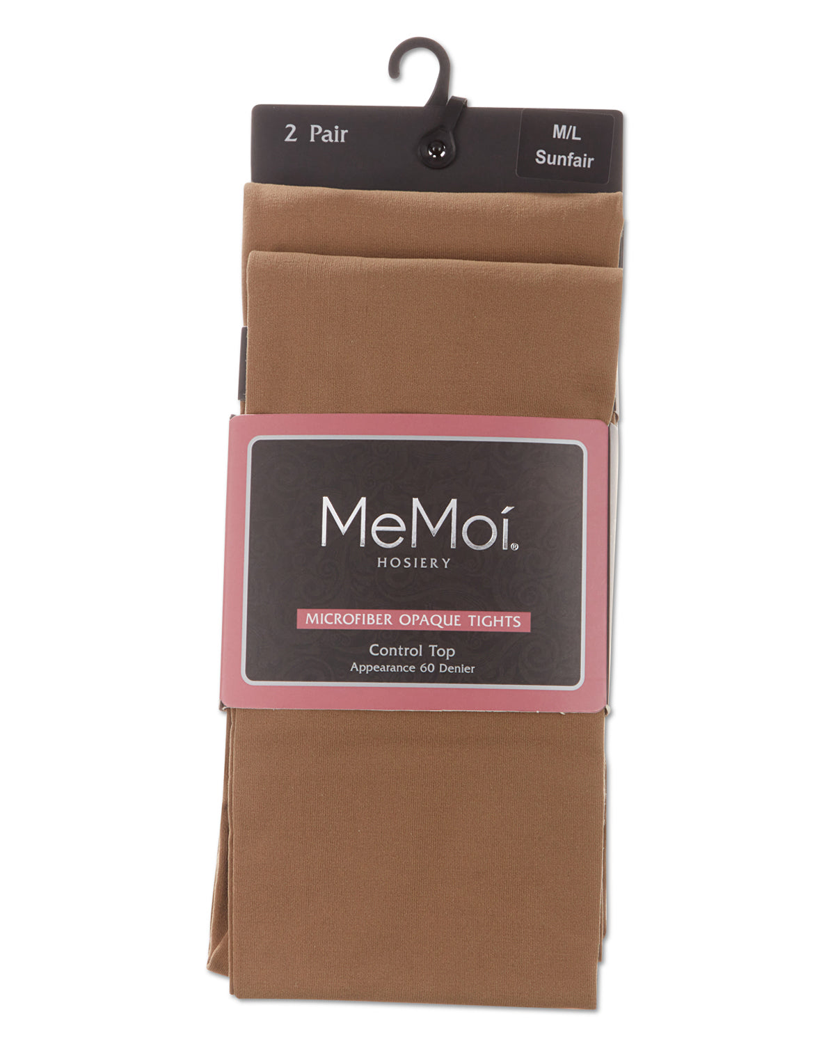 Women's 2 Pair Pack Perfectly Opaque Control Top Microfiber Tights : Color: Sunfair