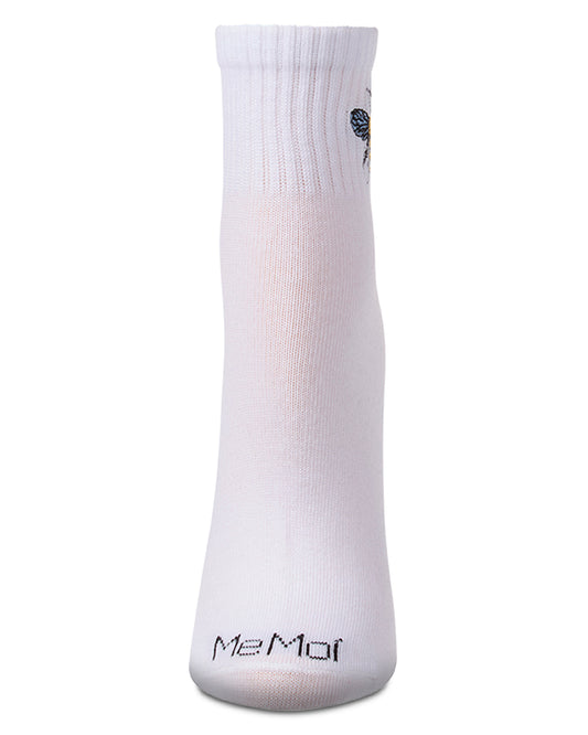 Women's "Embroidered Bee" Athletic Quarter Sock