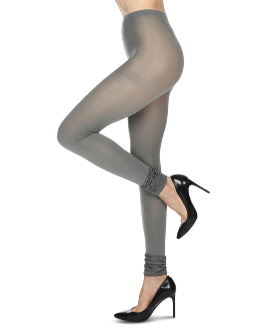 Scrunchy Ruffle Footless Tight : Color: CloudBurst