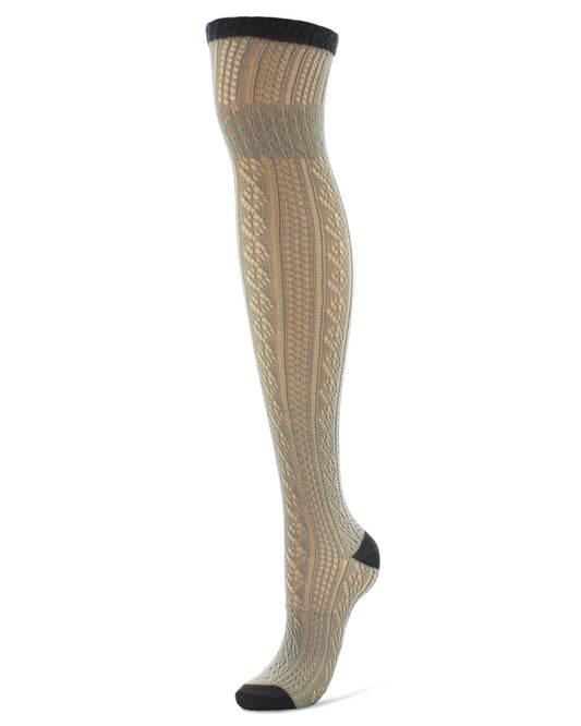 Women's Delicate Dots Cotton Over The Knee Socks : Color: Light Gray