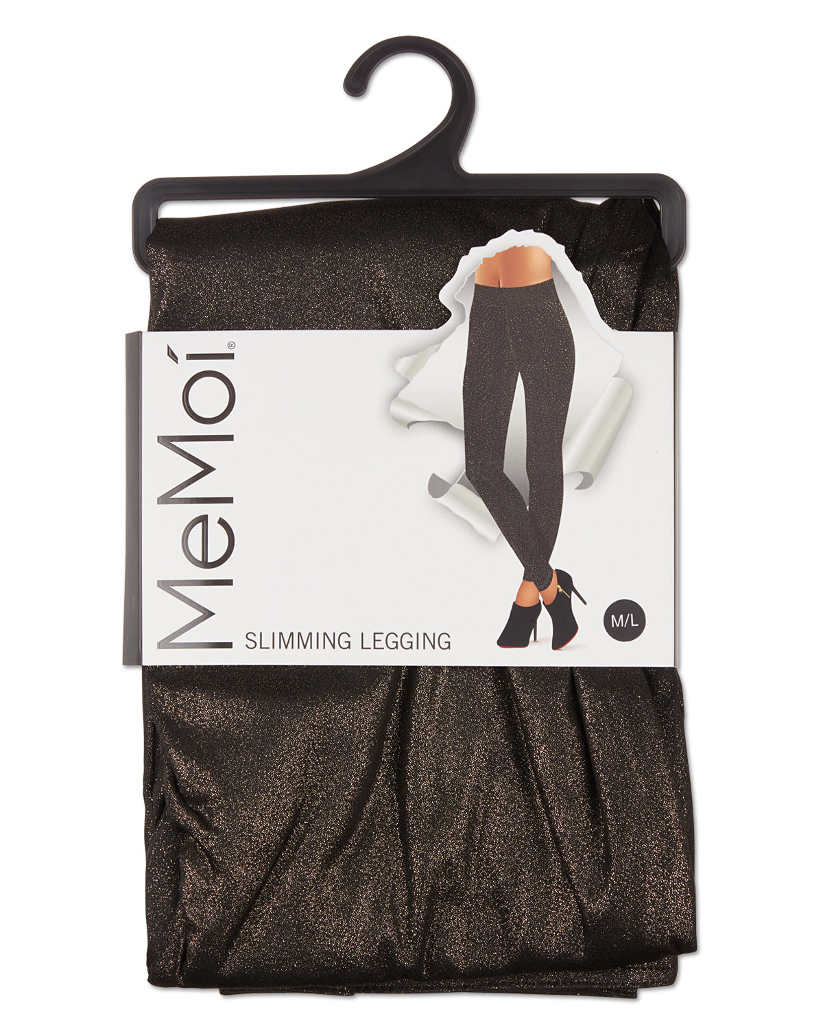 Metallic High Waist Shaping Leggings : Color: Black/Gold