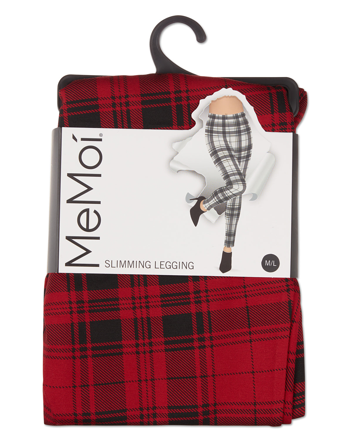 Women's Gaban Tartan Shaping Leggings : Color: Black/Red