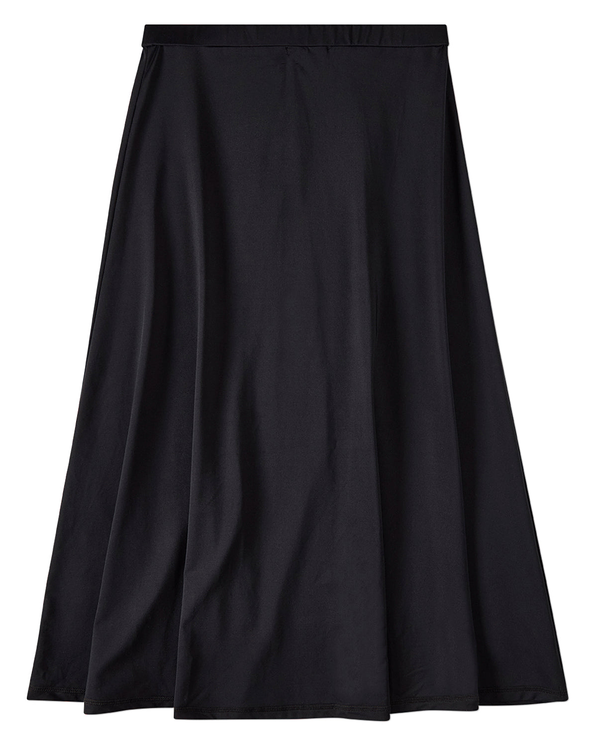 Women's Flared Midi-Length UPF 50 Modest Swim Skirt and Cover-Up