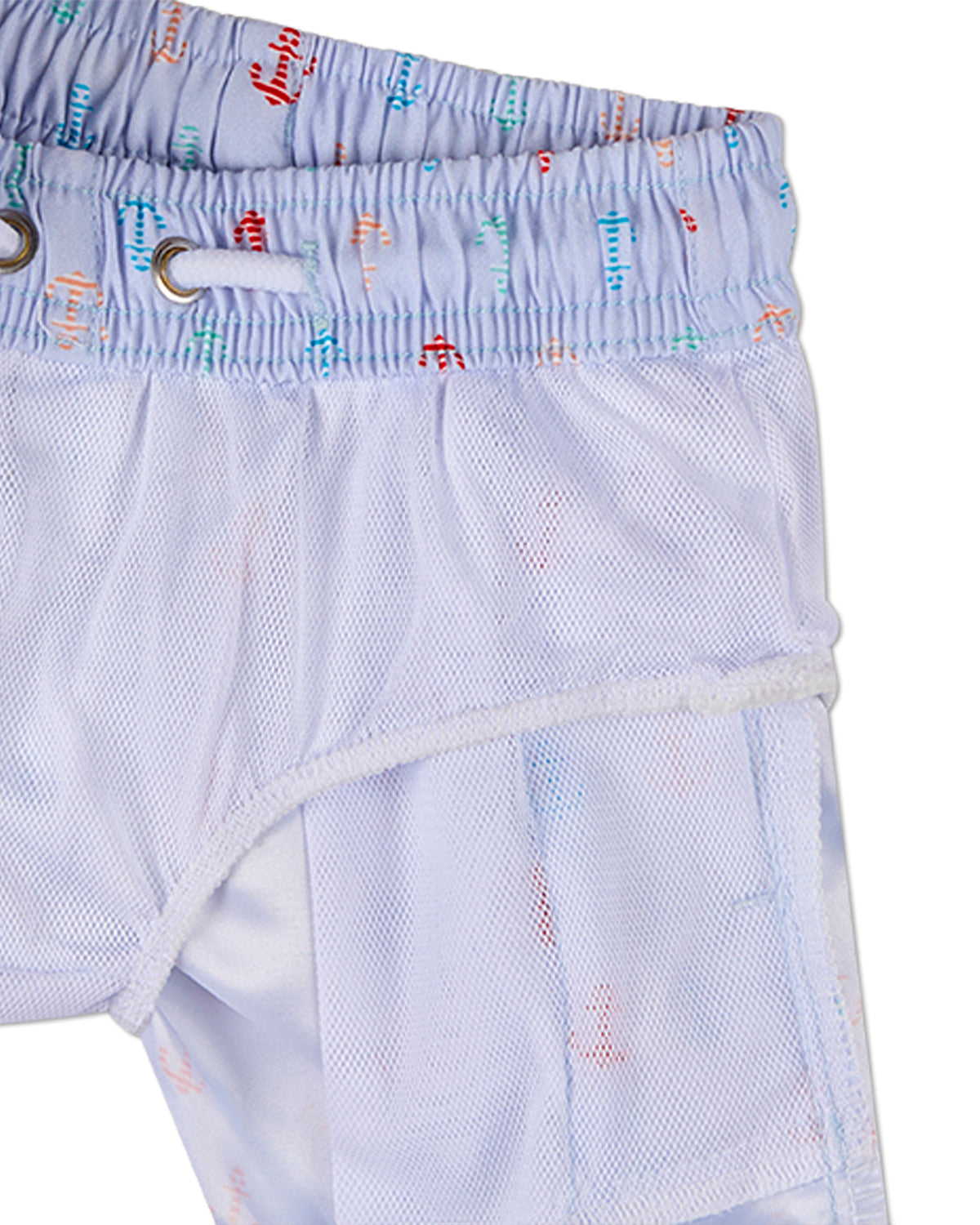 Boys "Sail and Anchor" Quick-Dry UPF 50 Swim Trunks with Pockets