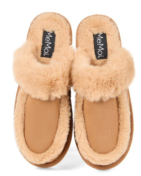 Women's "The Holly" Cozy Plush Fleece-Lined Slippers : Color: Chestnut