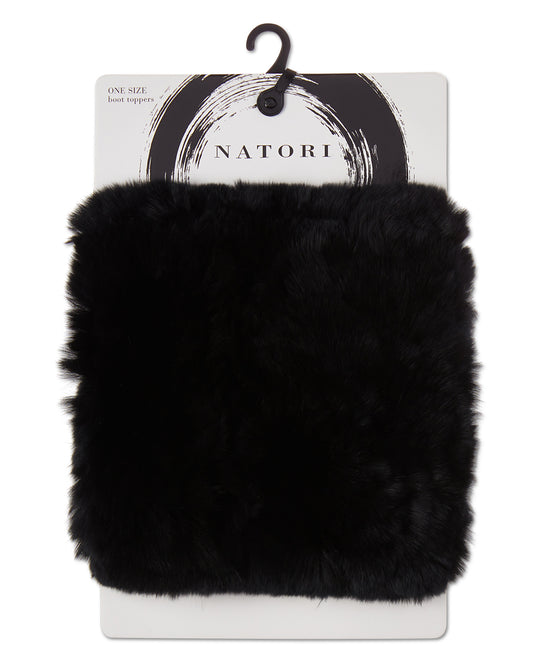 Natori Rex Rabbit Fur Women's Boot Toppers : Color: Black