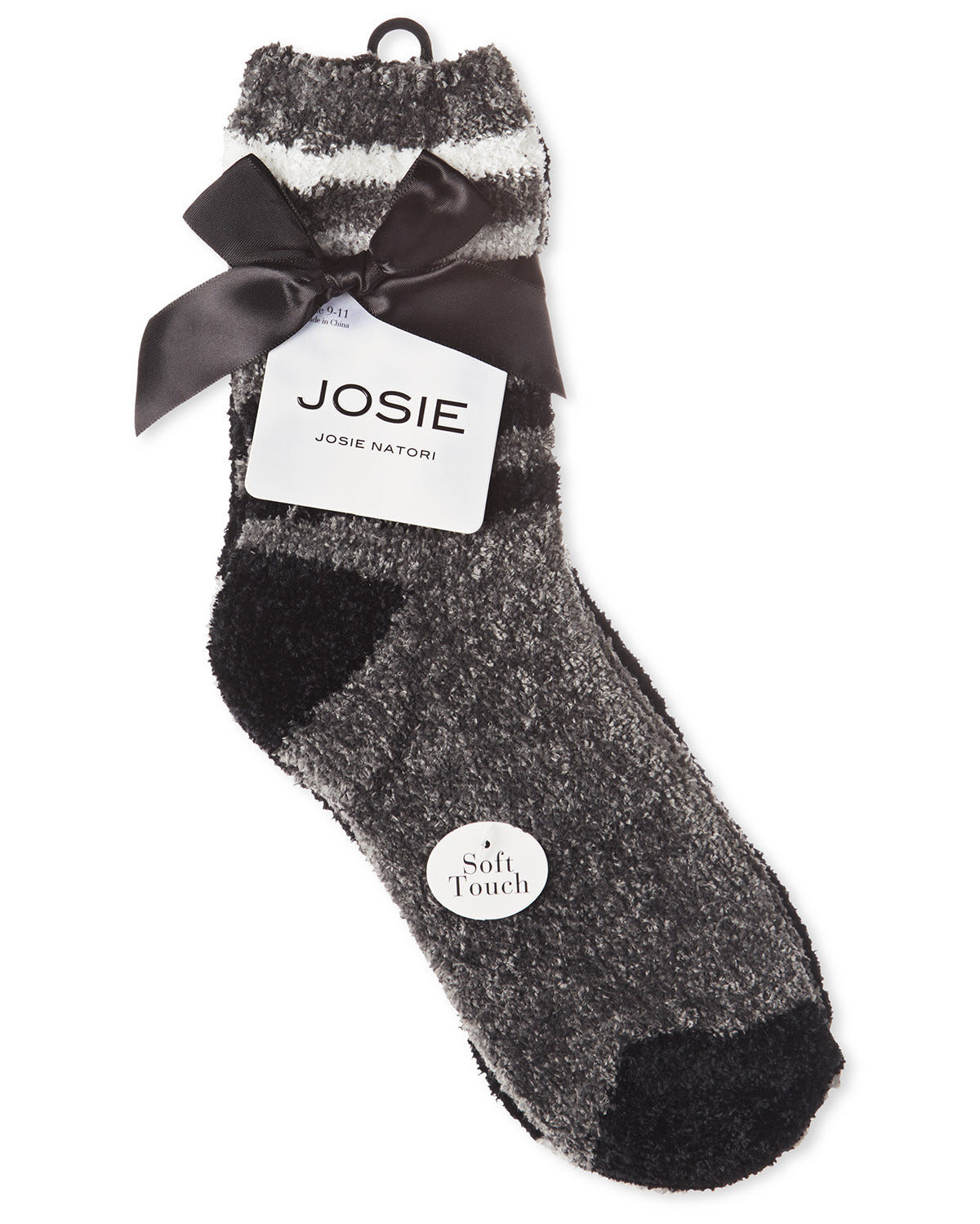 Chenille Multi Striped/Solid Cozy Crew 2 Pair Pack : Color: Castlerock