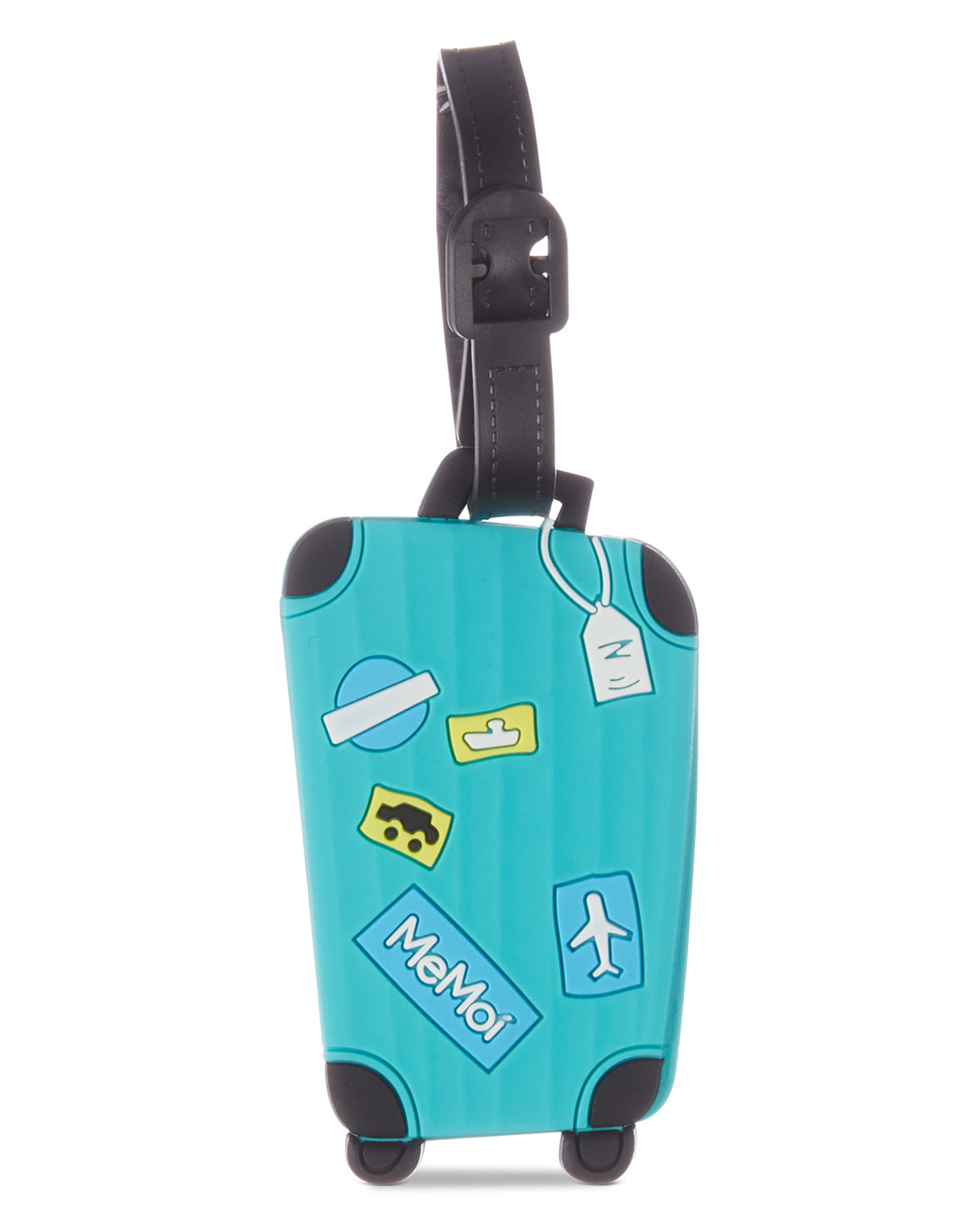 MeMoi Logo Luggage Tag : Color: Aqua
