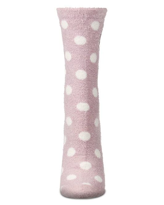 Women's "Book Therapy" Non-Skid Lavender-Infused Embroidered Crew Sock