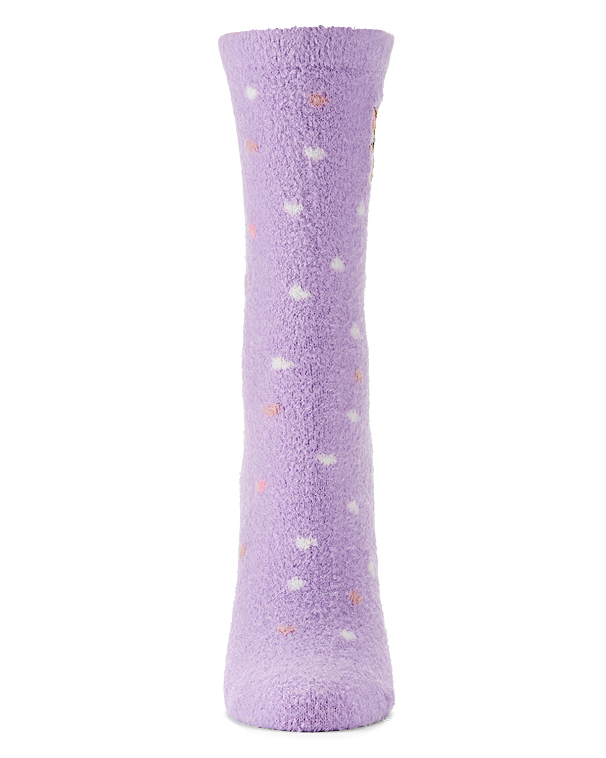 Women's Kitty-Embroidered Plush Non-Skid Shea-Butter-Infused Crew Sock