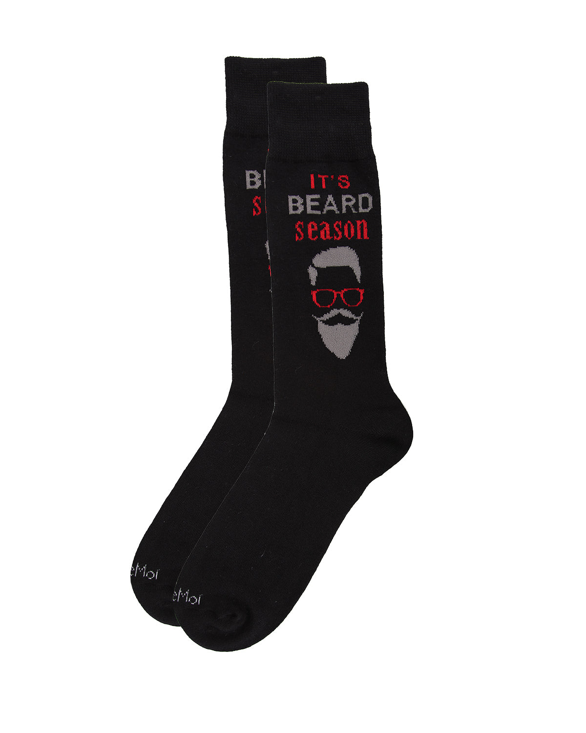 Men's It's Beard Season Bamboo Blend Novelty Crew Sock : Color: Medium Gray Heather