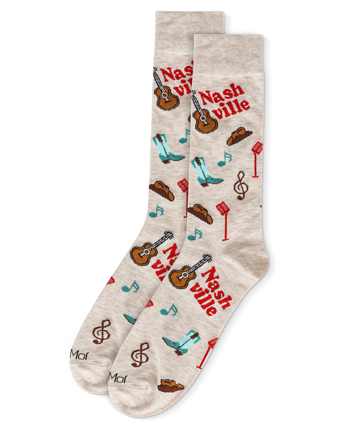 Men's Nashville Bamboo Crew Socks : Color: Oatmeal Heather