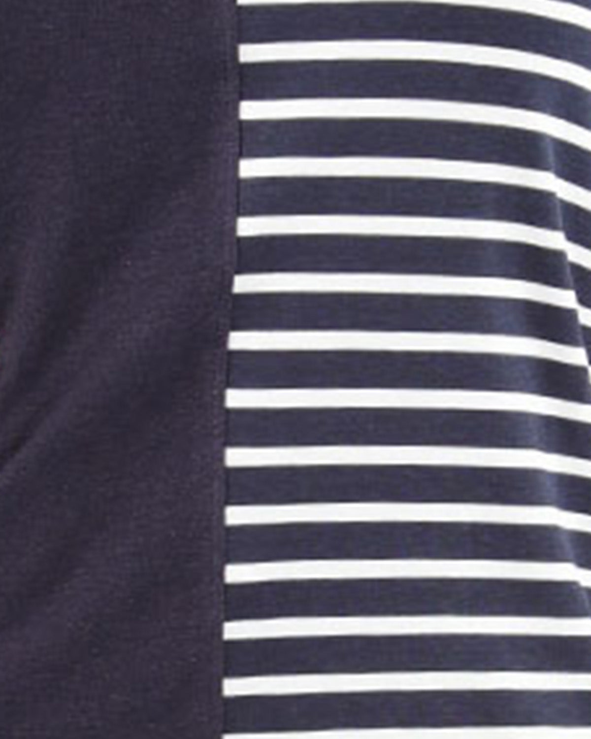 Women's 100% Cotton Breton Stripe Two Tone Pajama Set : Color: Blue Heather