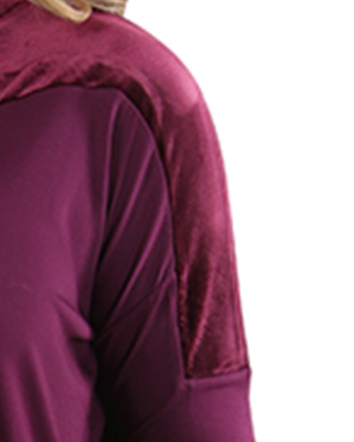 Women's Velour Luxe Frosted Trim Ultra-Soft Pajama Set : Color: Burgundy