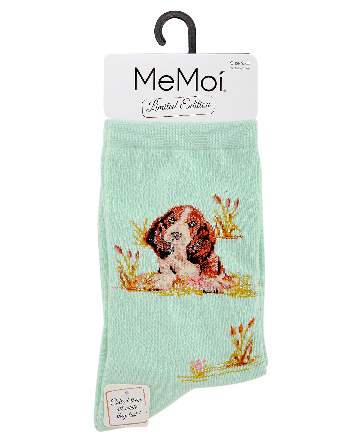 Women's Beagle Limited Edition Cotton Blend Crew Sock : Color: Mint