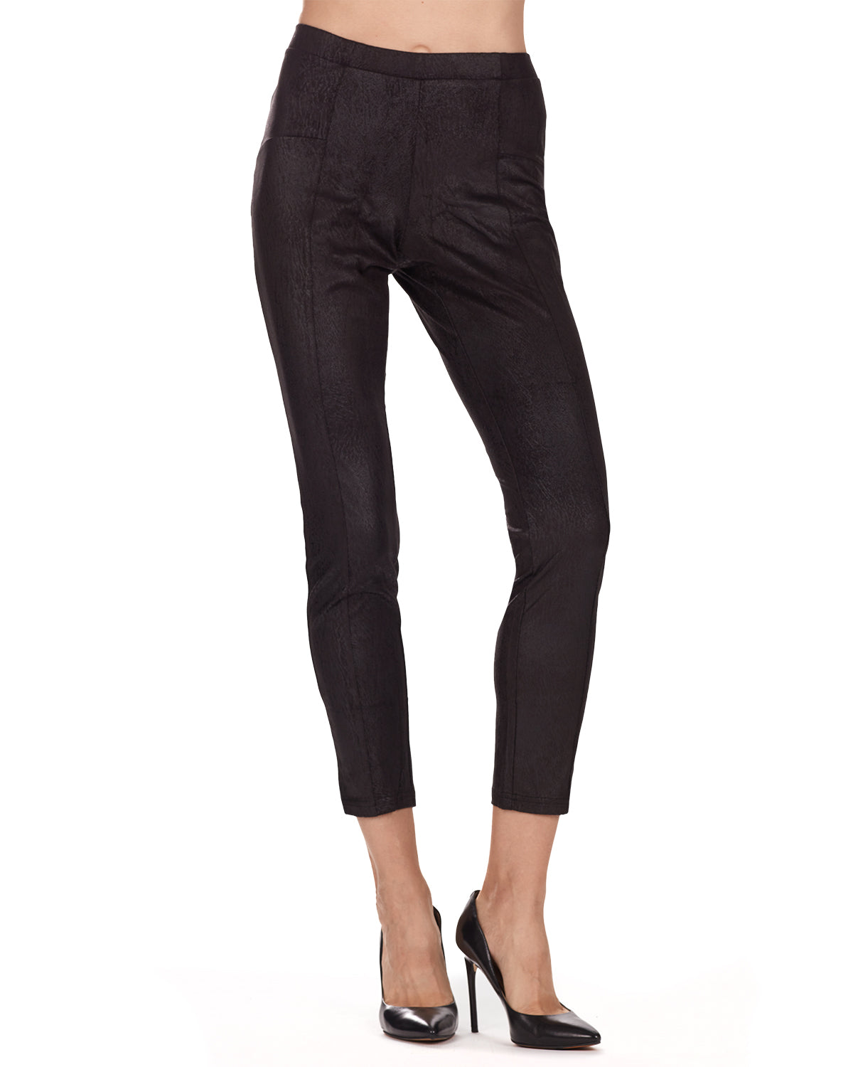 Women's Salpicada Fashion Crackle Ankle Length Leggings : Color: Black