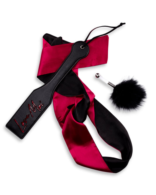 4 Piece Set Women's Lovers Fantasy Beginners Role Play Kit : Color: Black