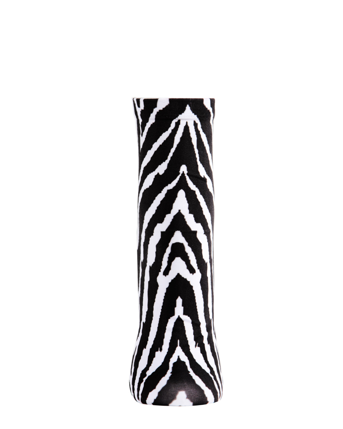 Women's Wild Zebra Stripe Print Anklet Sock : Color: Black