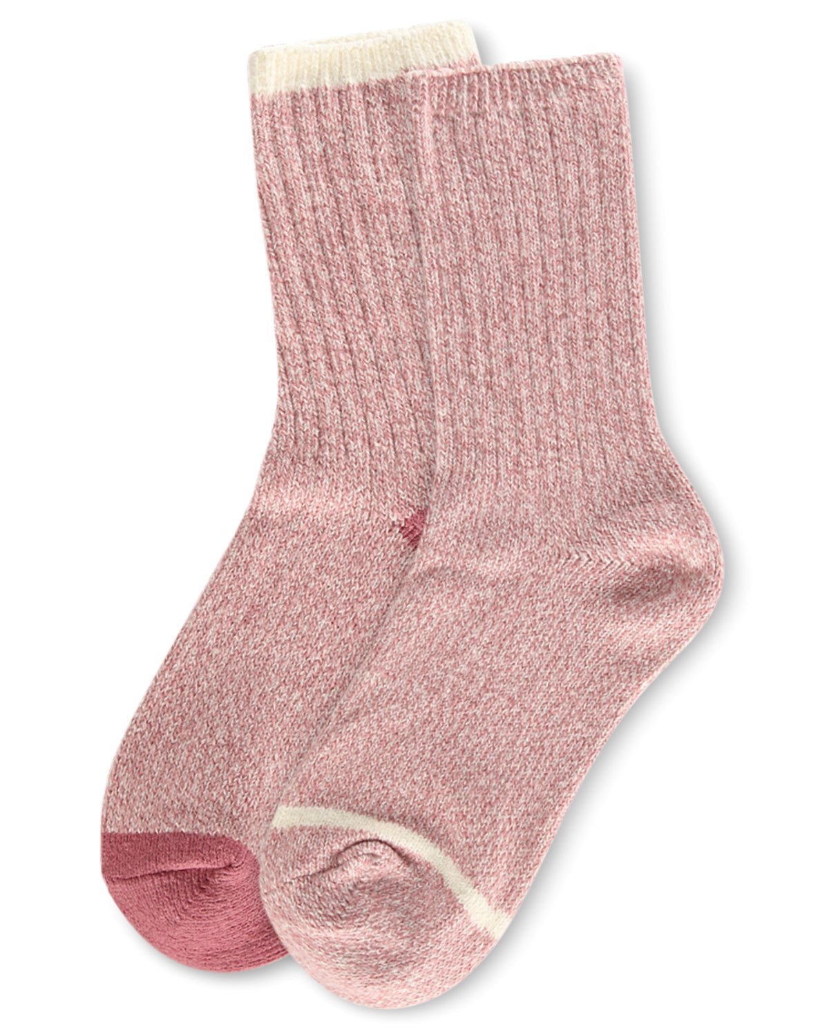 Women's 2 Pair Pack Fine Stripe Buttersoft Crew Socks : Color: Fox Glove
