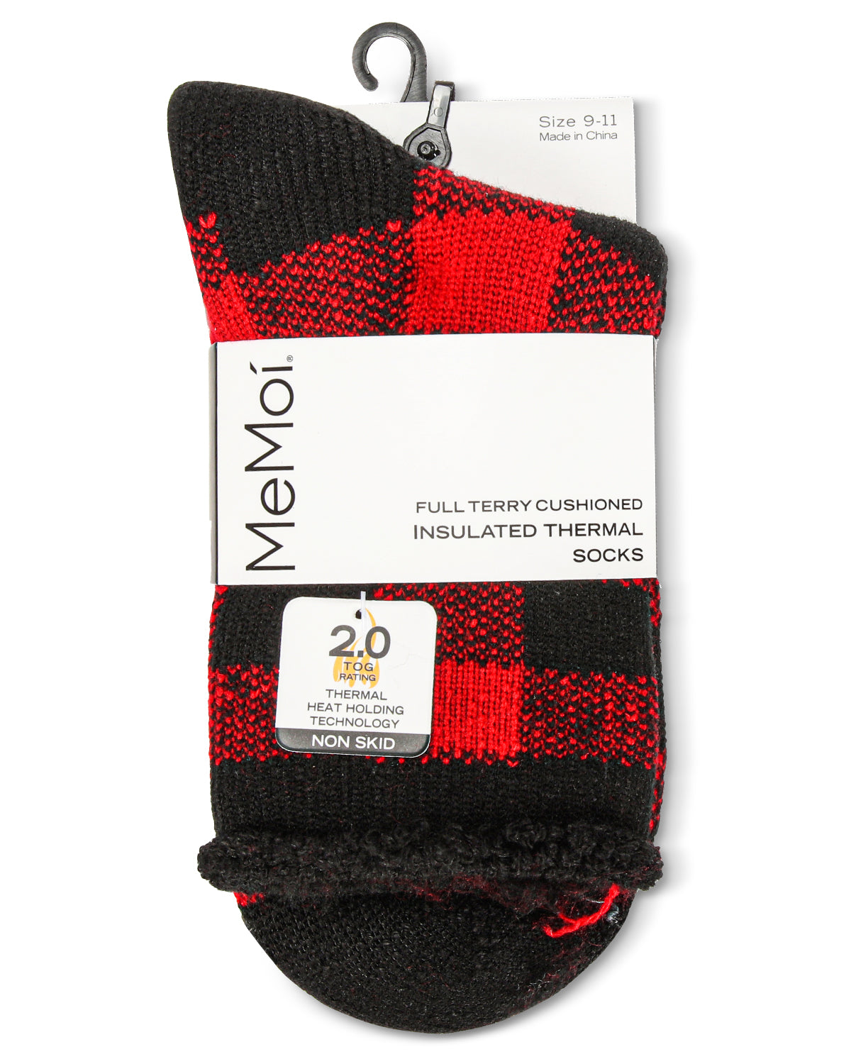 Women's Buffalo Plaid Cozy Warm Thermal Crew Socks : Color: Black