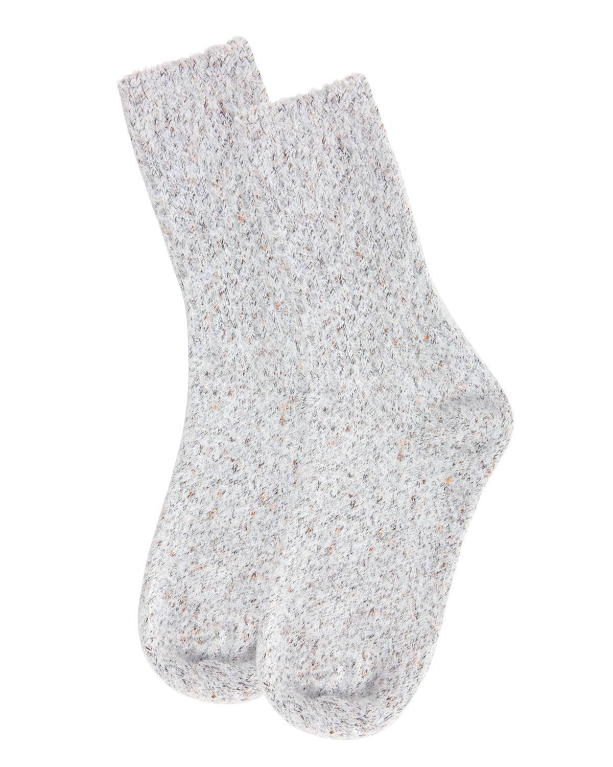 Women's Pretty Plush Glitter Crew Socks : Color: Light Gray